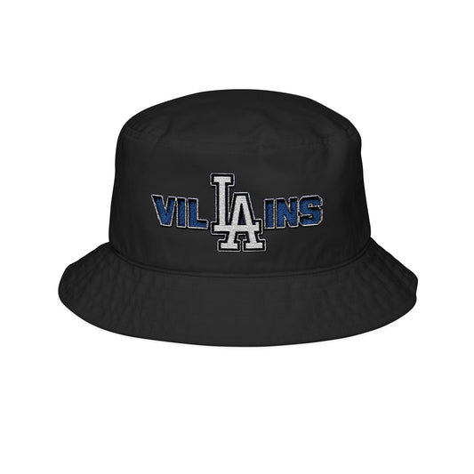LA Villains Blue and White Stitching Embroidered Bucket Hat