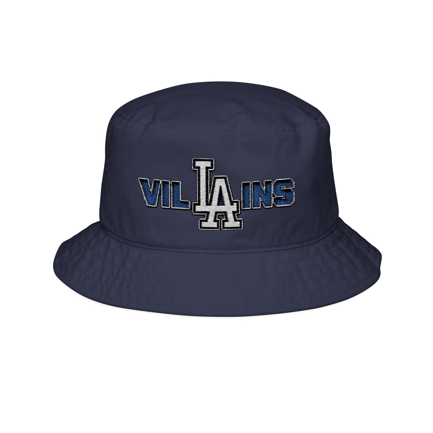 LA Villains Blue and White Stitching Embroidered Bucket Hat