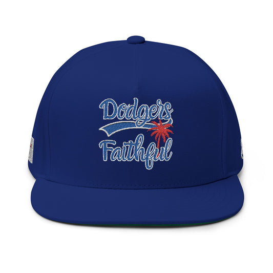Dodgers 8 World Series Titles Red Palm Flat Bill Snapback MLB Logo Embroidered Baseball Cap