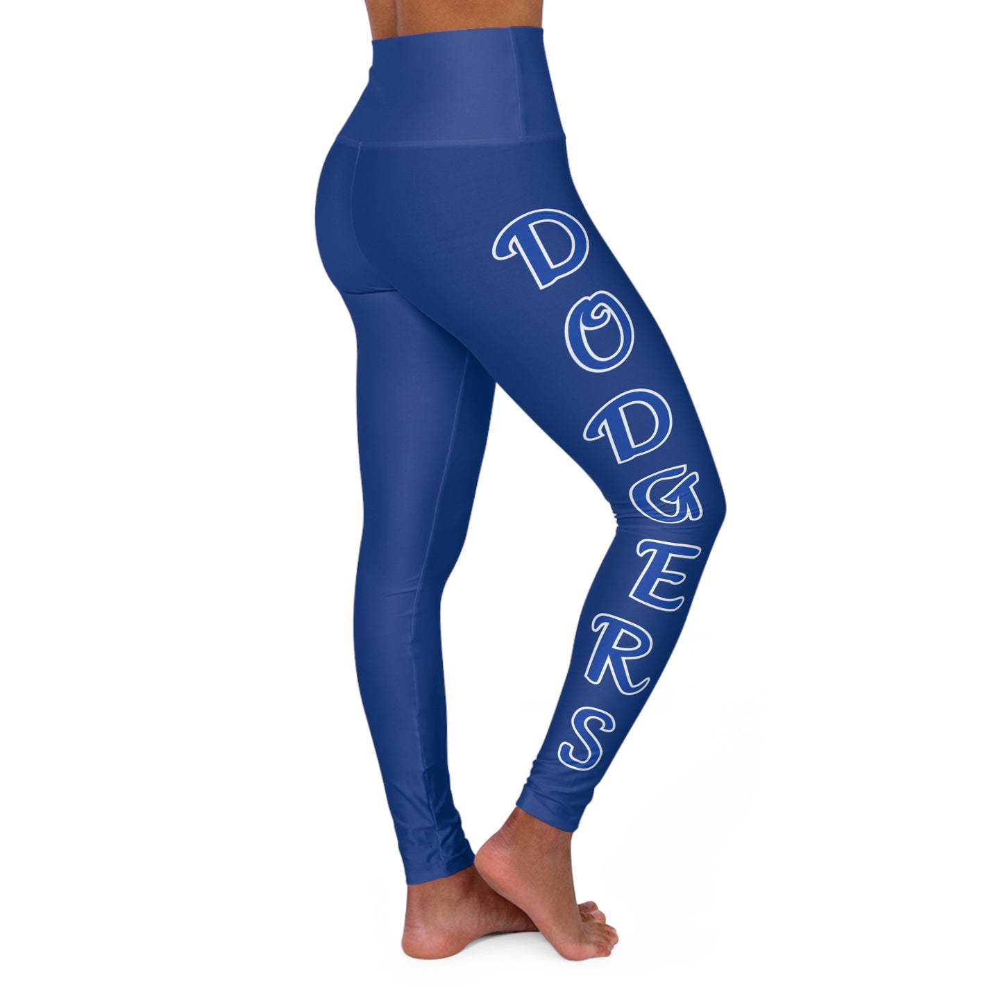 Dodgers High Waisted Yoga Leggings - Sports Leggings, Athletic Workout Pants, Fitness Tights, Gym Apparel, Los Angeles Baseball Leggings