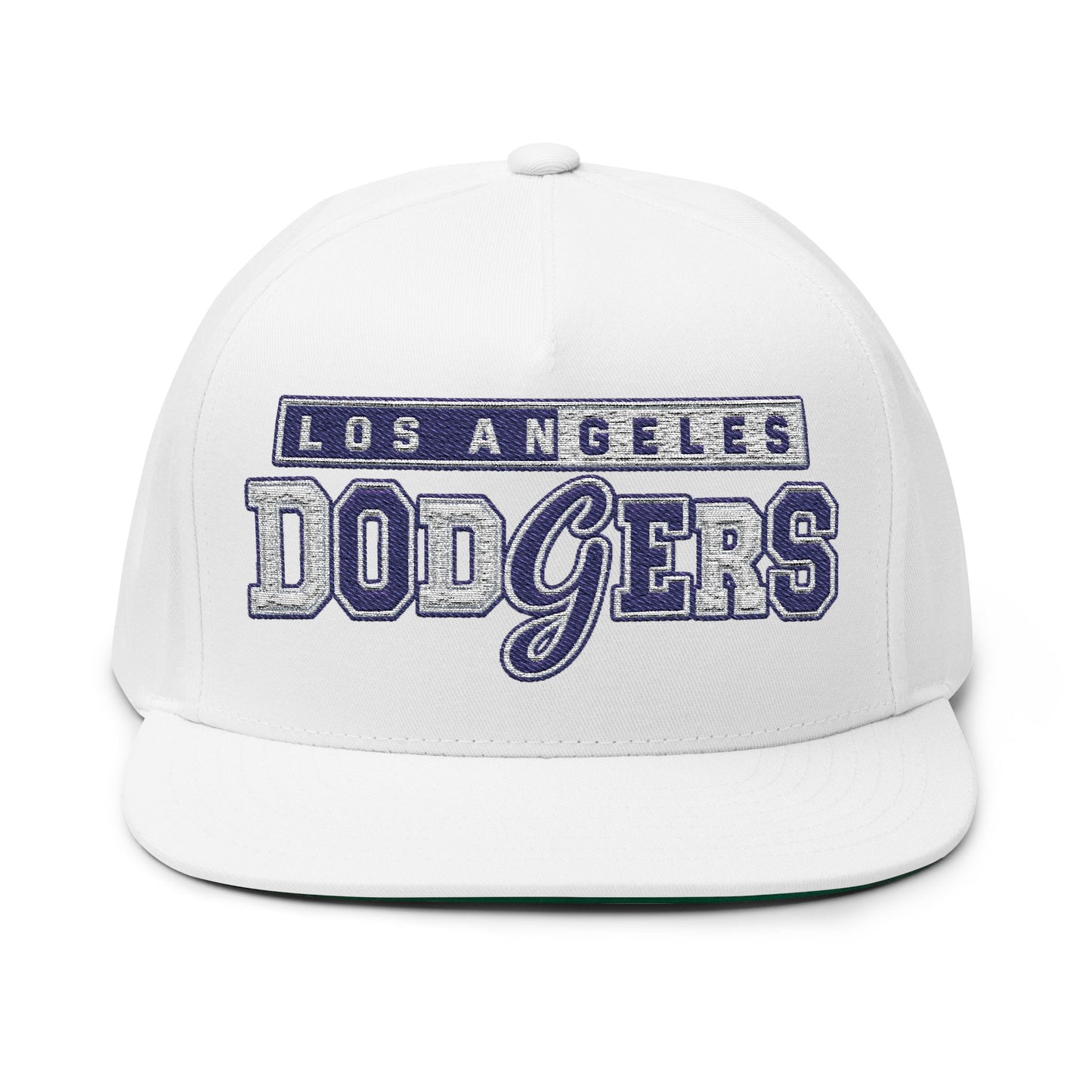 Los Angeles Dodgers Mixed Letters Embroidered Flat Bill Snapback