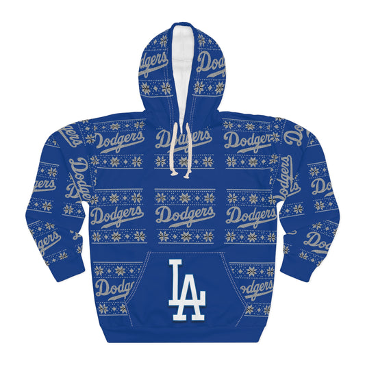 Los Angeles Dodgers Holiday Pattern Hoodie