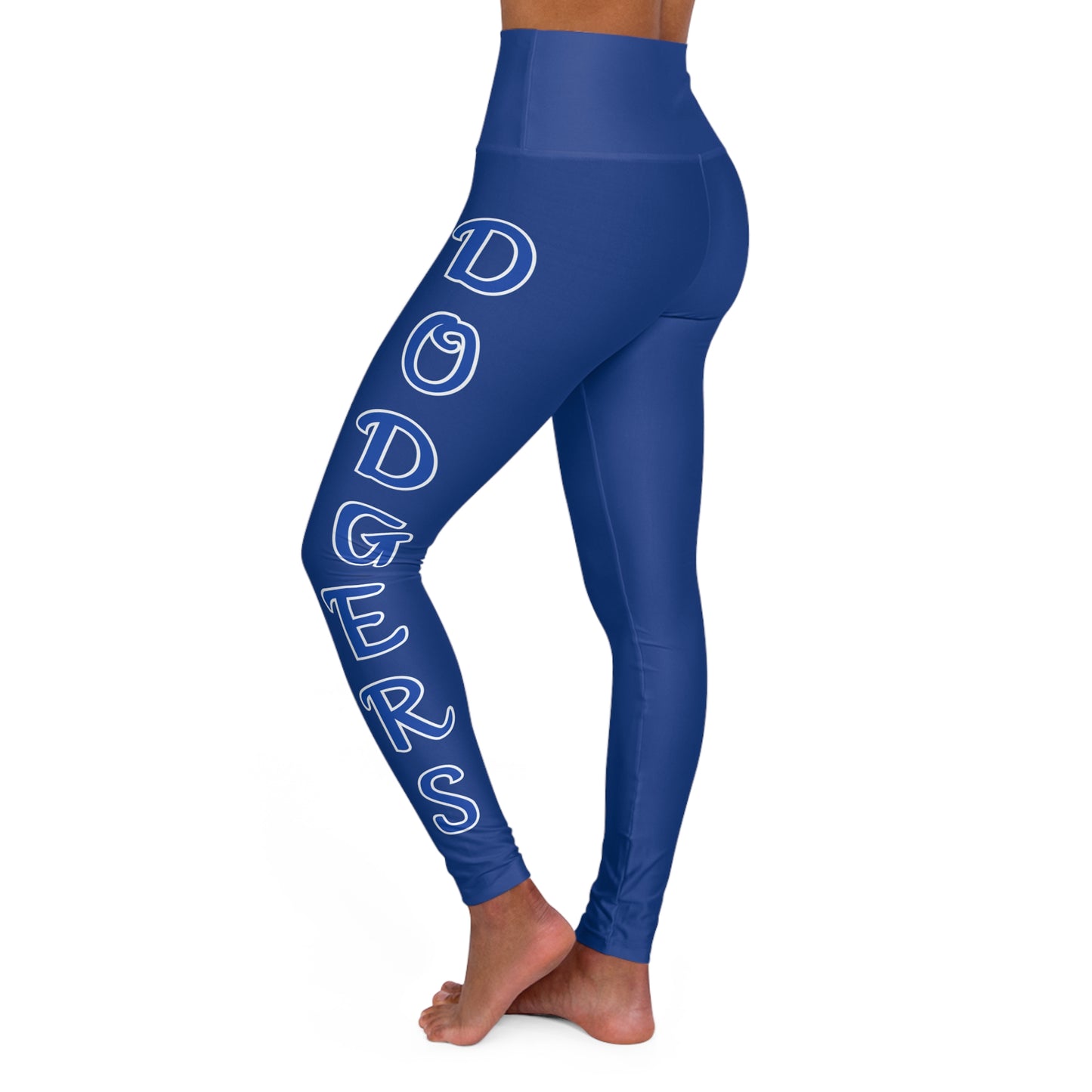 Los Angeles Dodgers Yoga Leggings, MLB Team High Waisted Leggings, Baseball Fan Exercise Pants, Athletic Sports Apparel, Stretchy Activewear