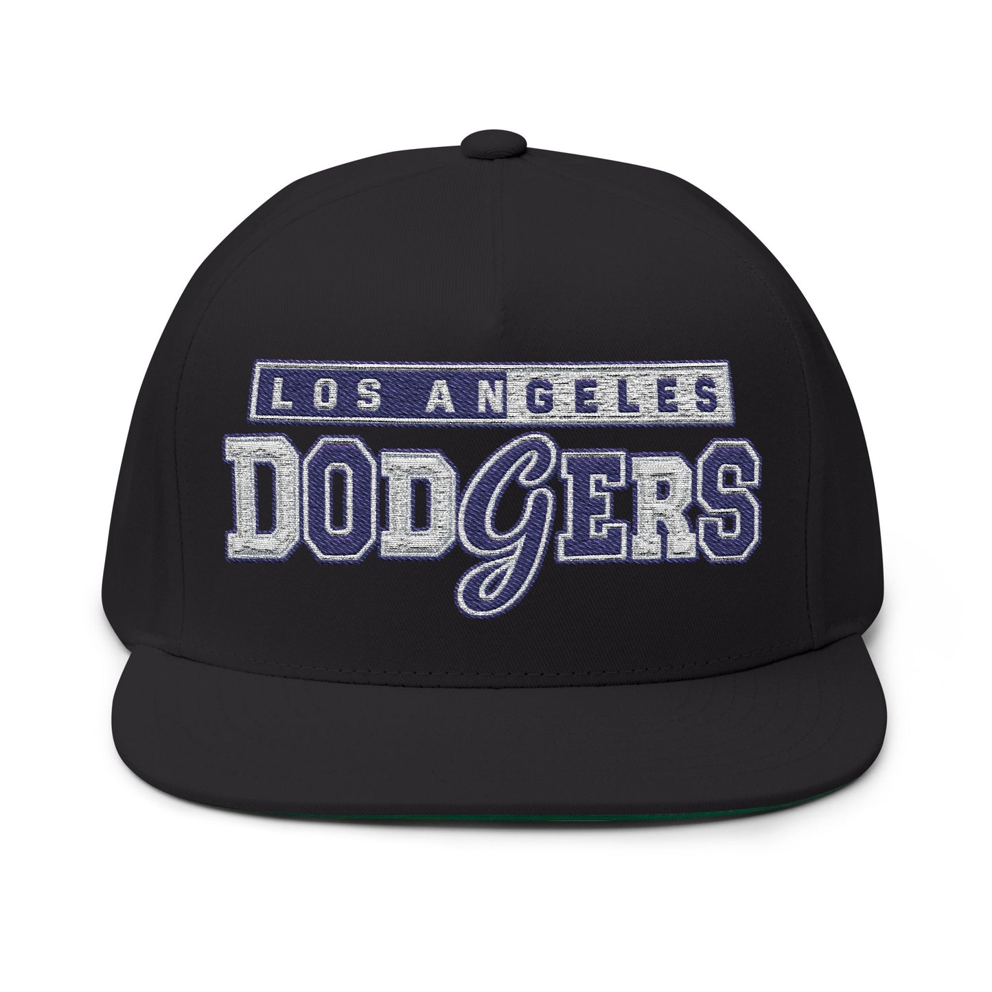 Los Angeles Dodgers Mixed Letters Embroidered Flat Bill Snapback