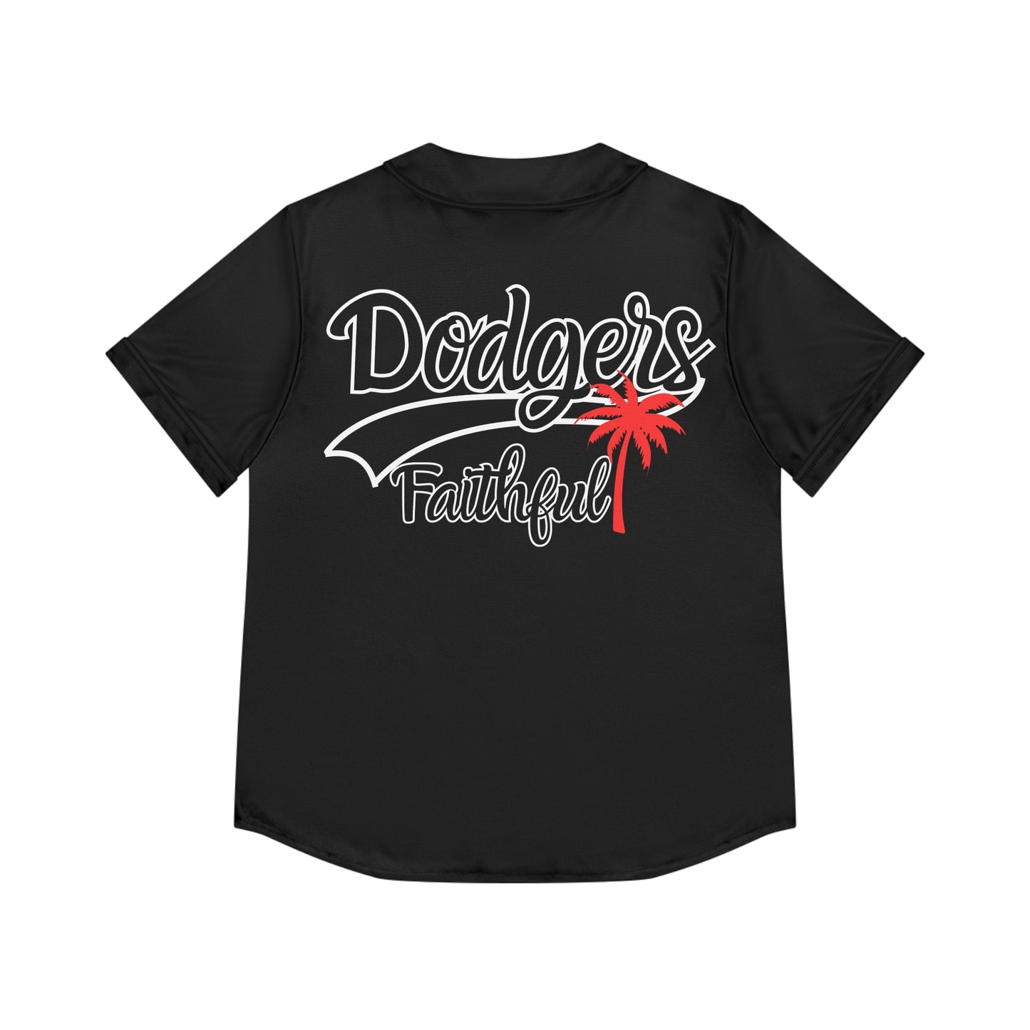 Dodgers Faithful Blackout Baseball Jersey, LA Baseball Fan Apparel, Women's Sports Shirt, Team Support Clothing