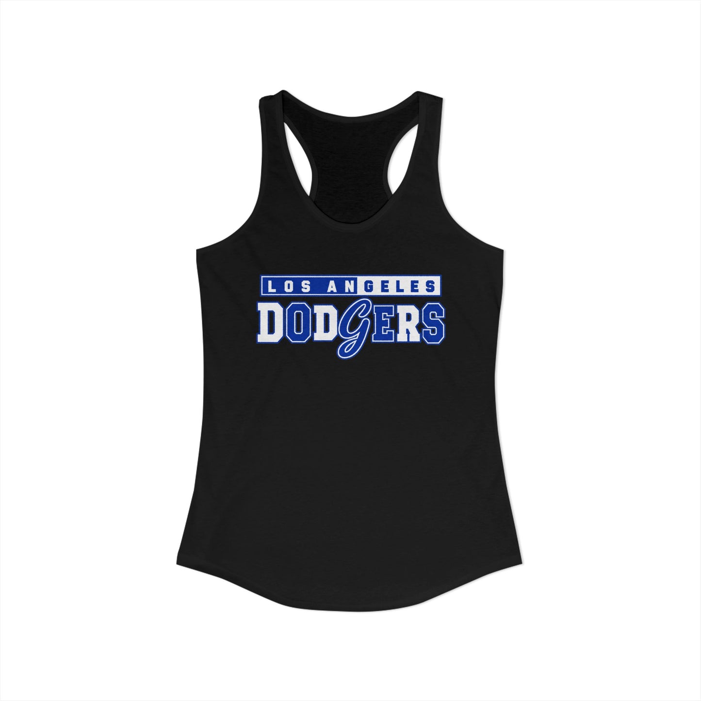 Los Angeles Dodgers Women's Ideal Racerback Tank 9 Time World Champs Back