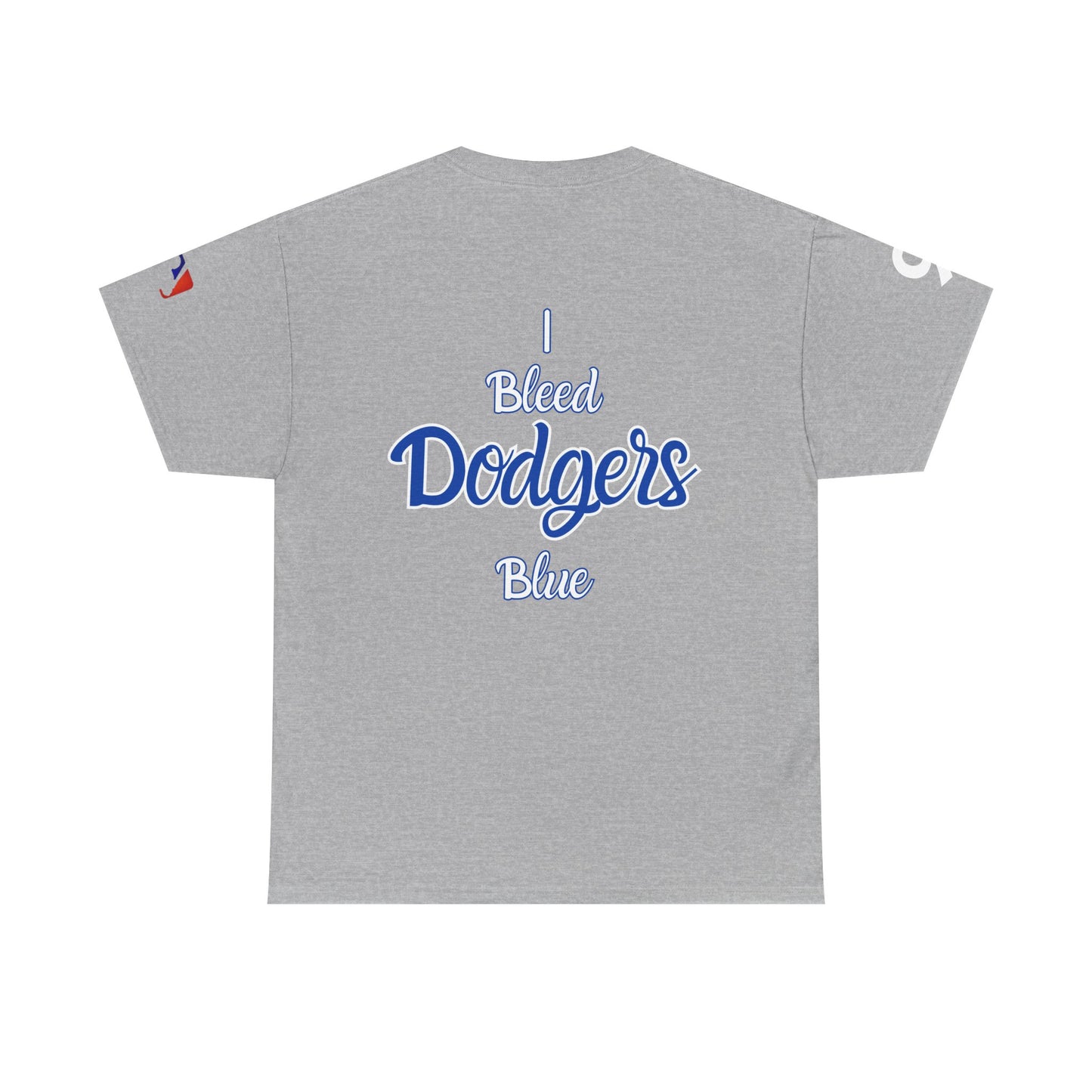 LA striped logo I Bleed Dodgers Blue 9 champs T-Shirt