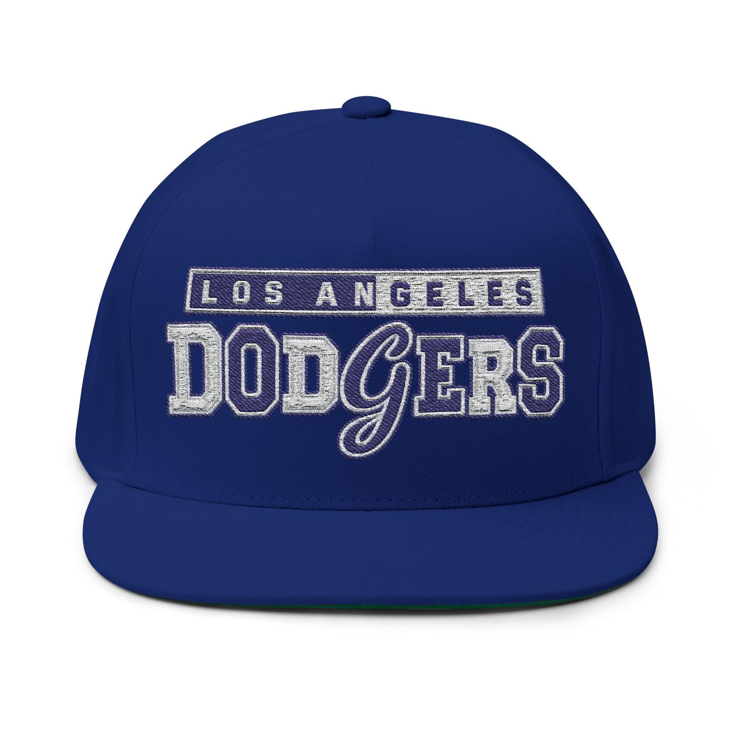 Los Angeles Dodgers Mixed Letters Embroidered Flat Bill Snapback