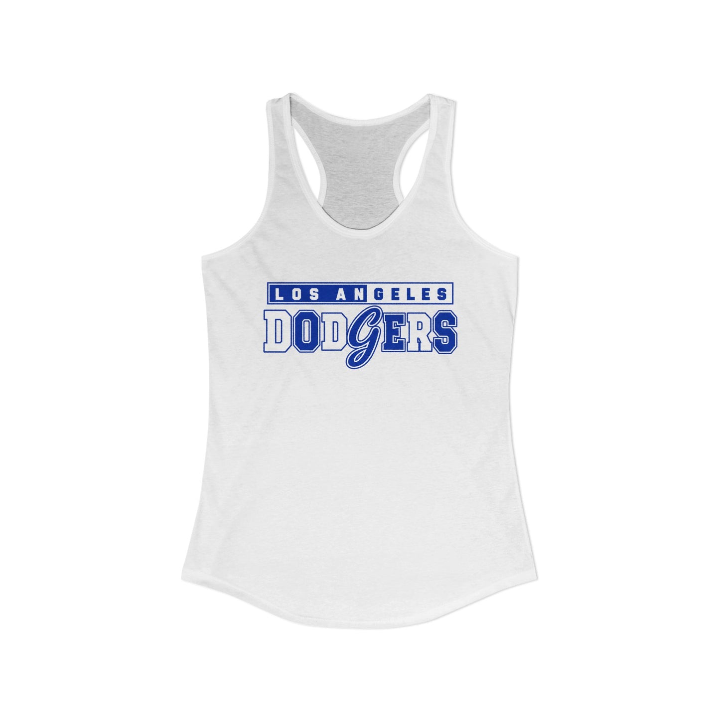 Los Angeles Dodgers Women's Ideal Racerback Tank 9 Time World Champs Back