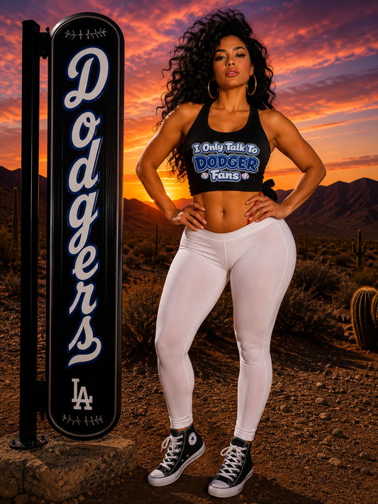 Only Dodger Fans Women's Ideal Racerback Tank