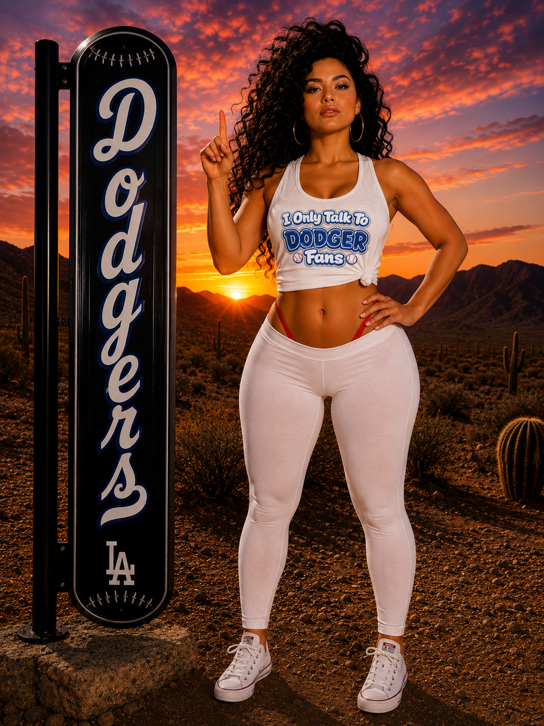 Only Dodger Fans Women's Ideal Racerback Tank