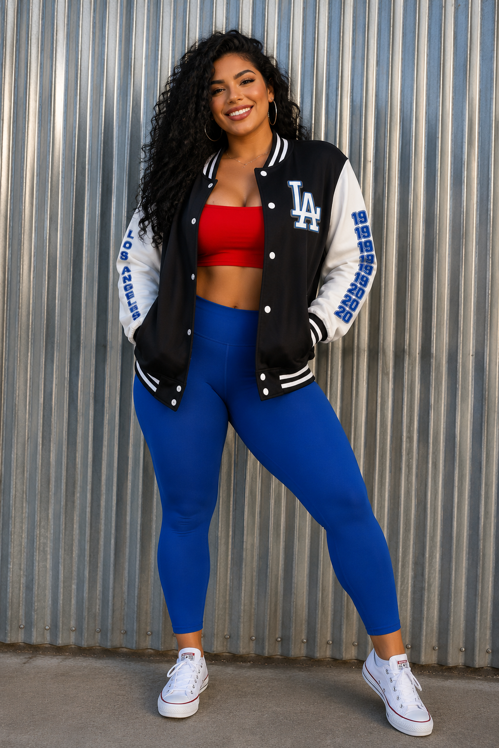 Dodgers Varsity Letterman Bomber Jacket