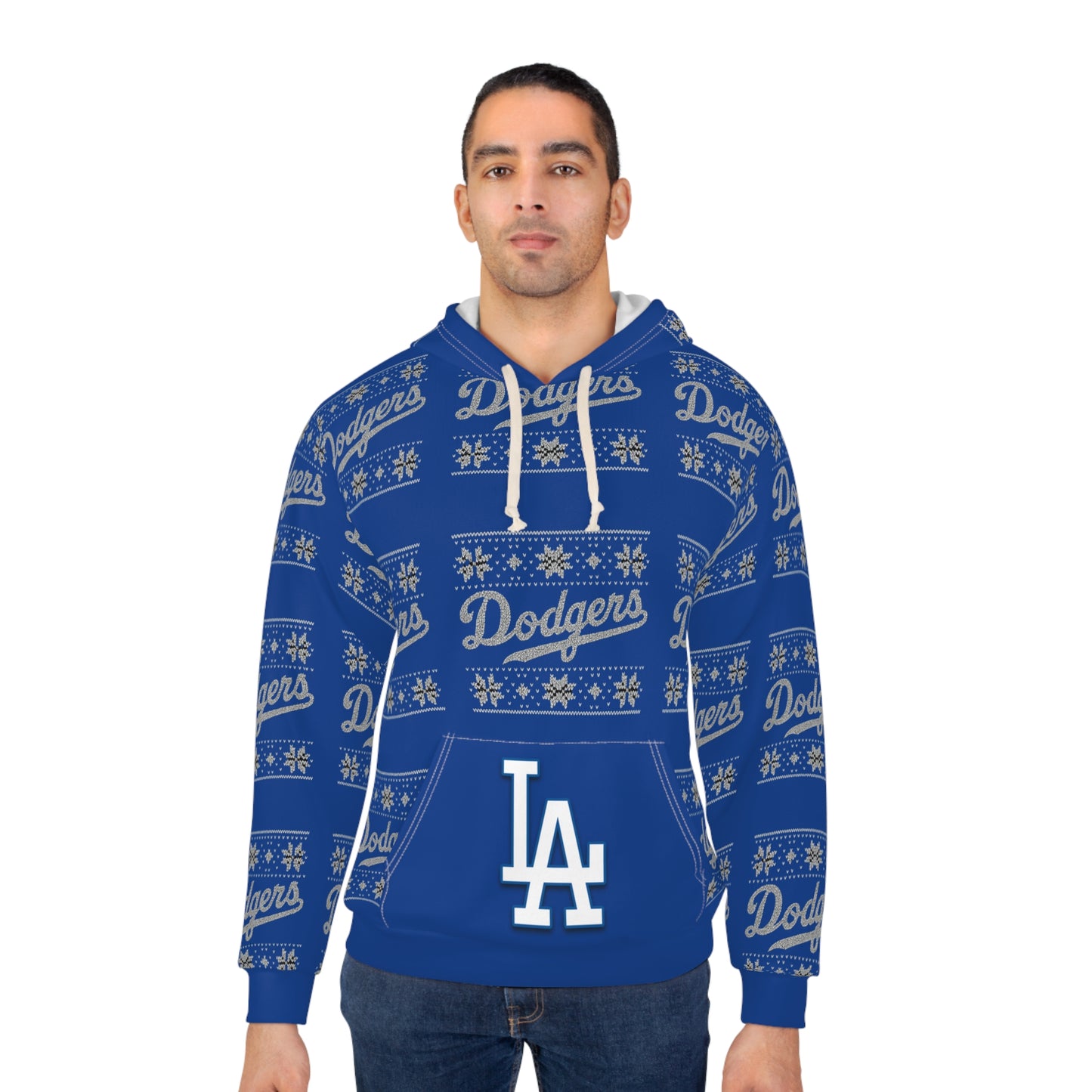 Los Angeles Dodgers Holiday Pattern Hoodie