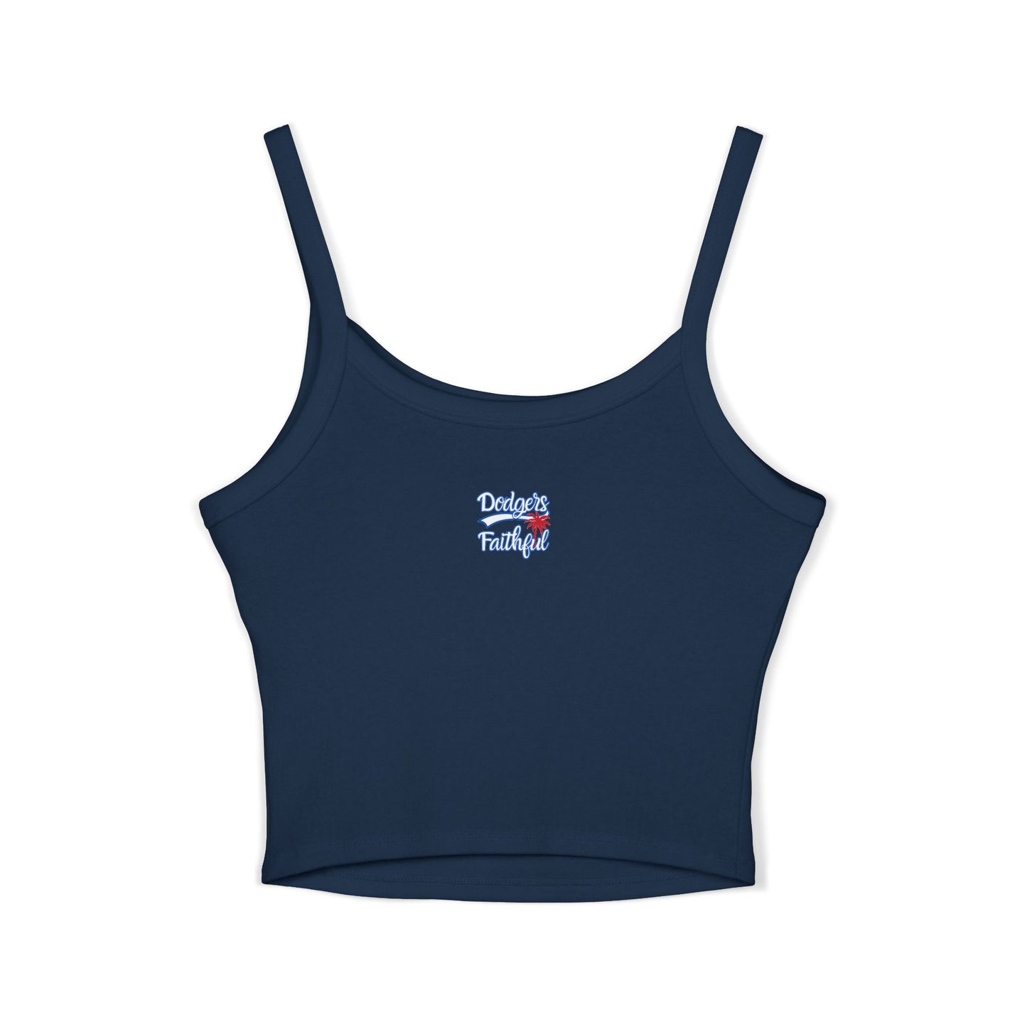 Bleeding Blue, Custom, Women's Spaghetti Strap Tank Top, Personalized Sleeveless Tank