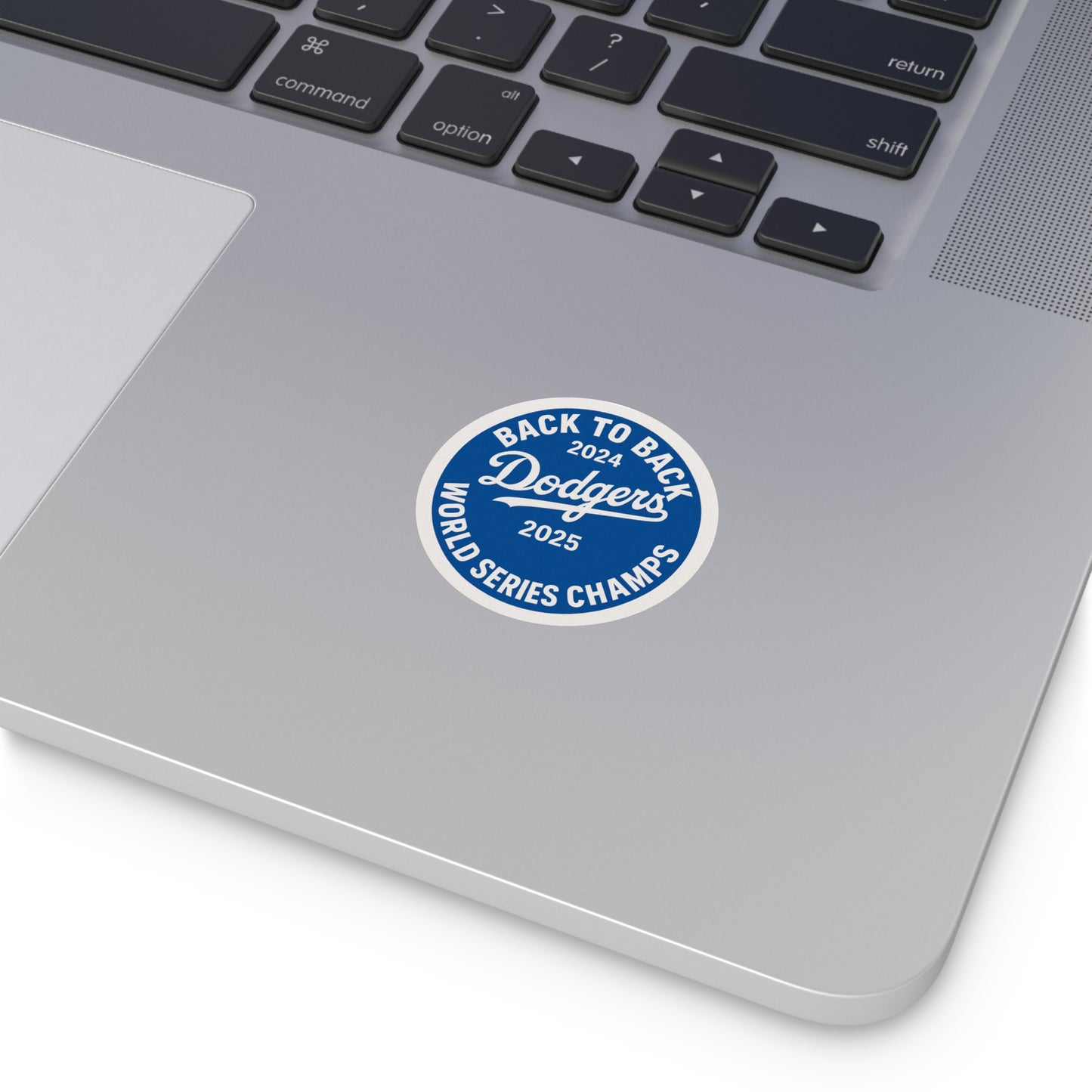 Los Angeles Dodgers Back To Back 2024 and 2025 World Series Champs Round Vinyl Sticker Car Decal,
