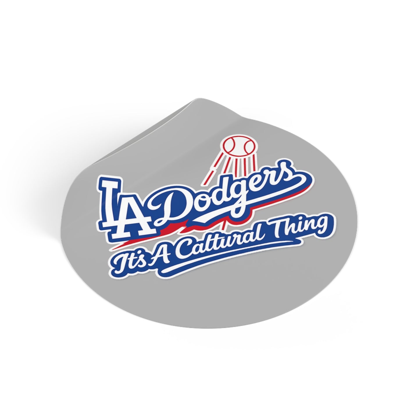 LA Dodgers Its A Cultural Thing Round Vinyl Sticker