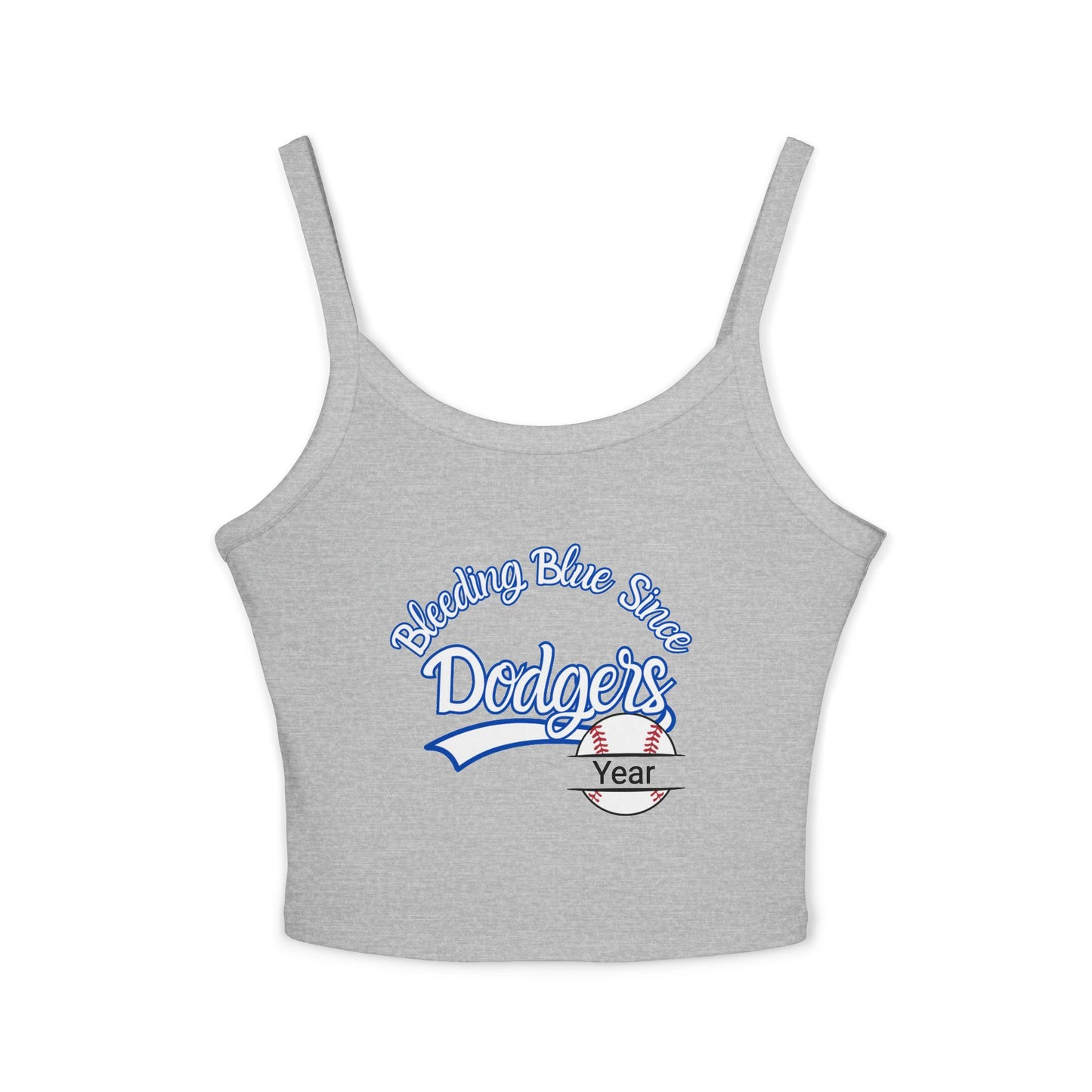 Bleeding Blue, Custom, Women's Spaghetti Strap Tank Top, Personalized Sleeveless Tank