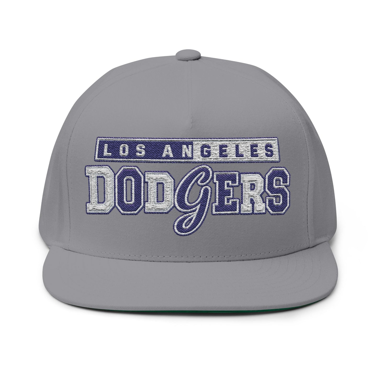 Los Angeles Dodgers Mixed Letters Embroidered Flat Bill Snapback