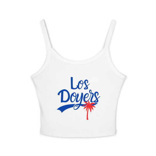 Los Doyers Women's Spaghetti Strap Tank Top, Cute Summer Top, LA Sports Fan Shirt, Soft Casual Wear, Perfect for Game Days, Stylish Gift for