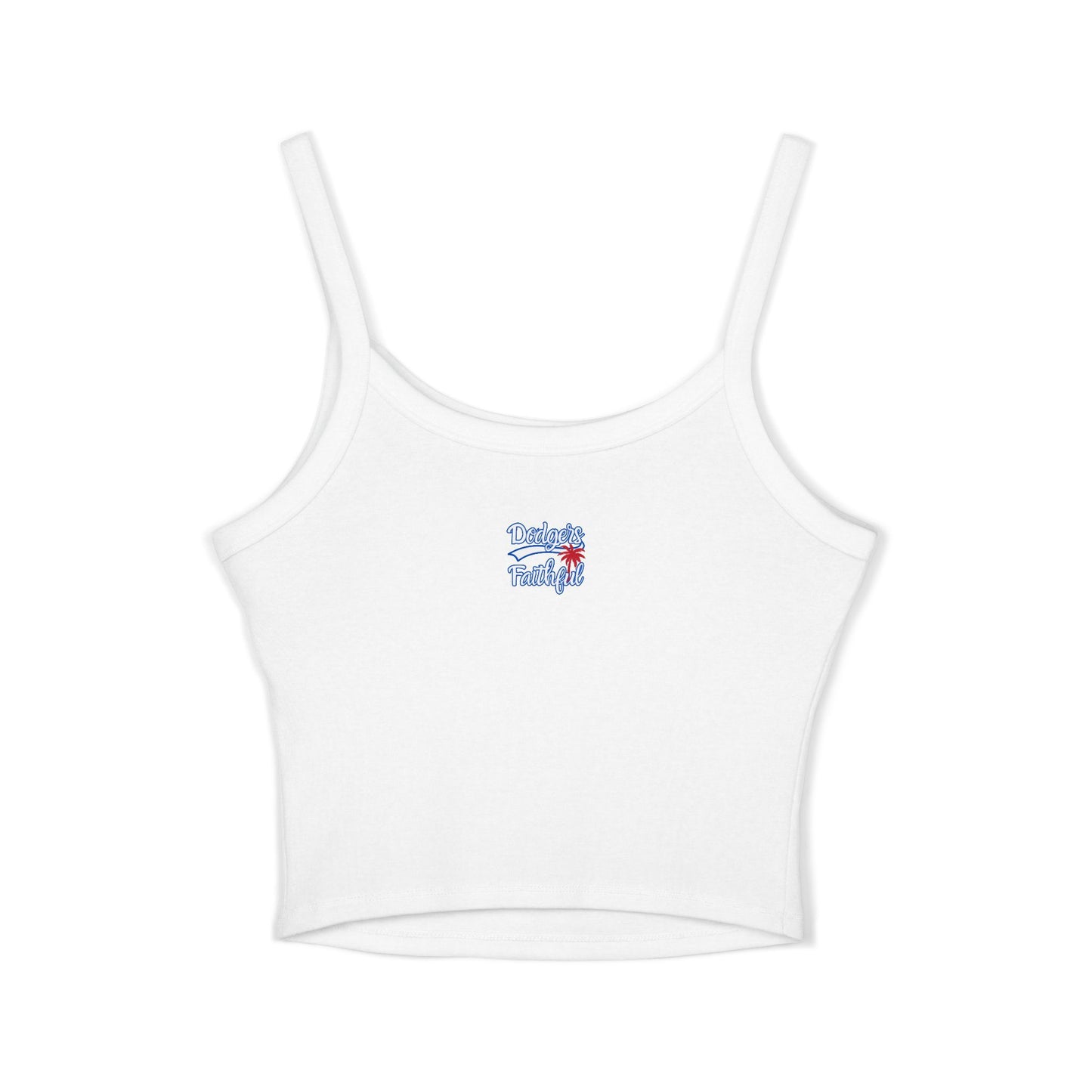 Bleeding Blue, Custom, Women's Spaghetti Strap Tank Top, Personalized Sleeveless Tank