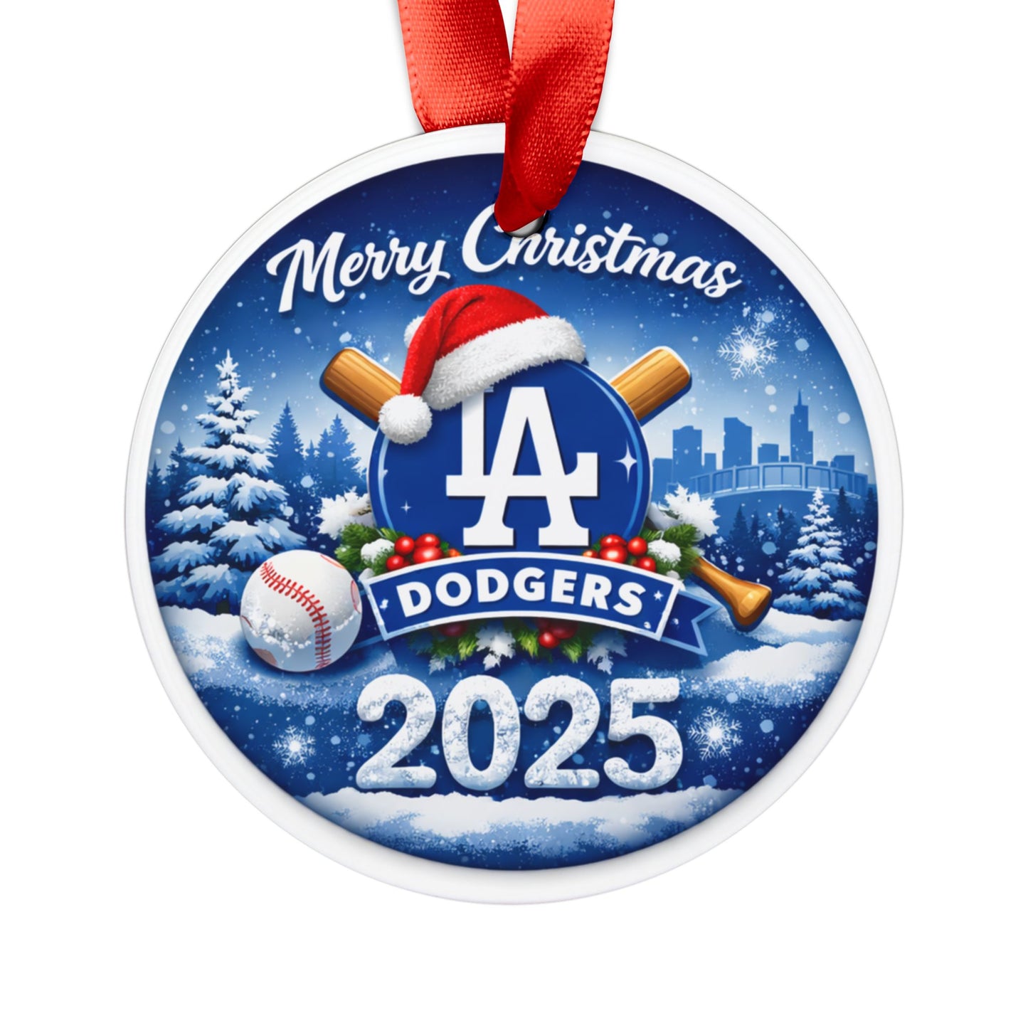 Los Angeles Dodgers Christmas 2025 Acrylic Ornament